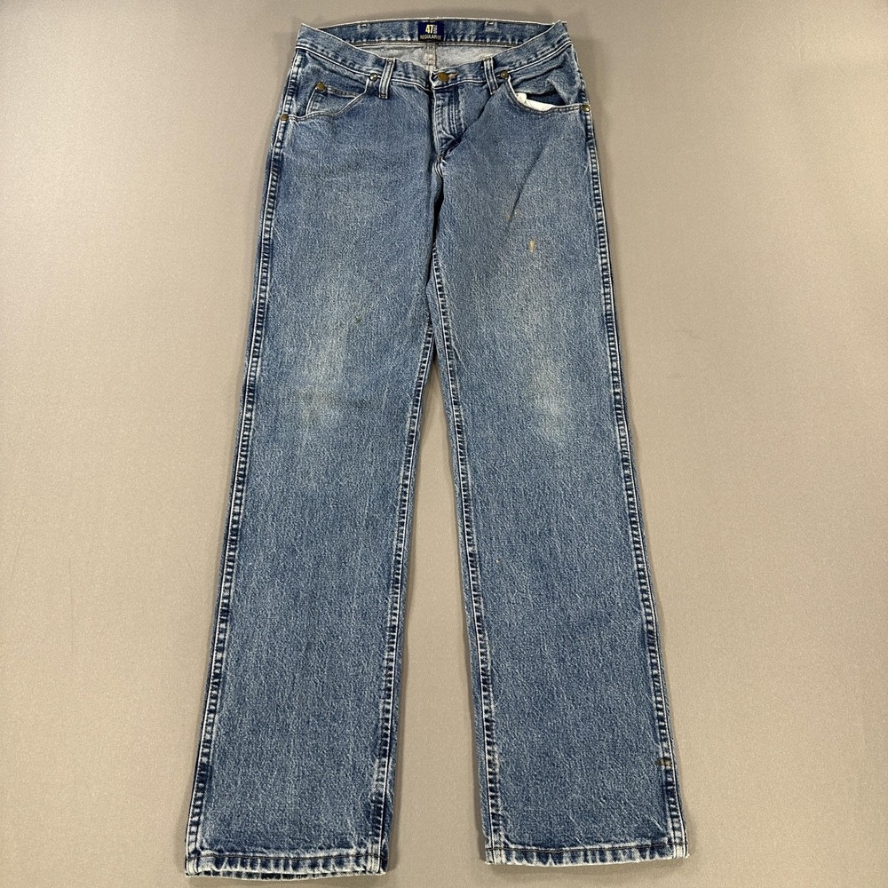 Wrangler Jeans Mens 32x34 Medium Blue Regular Fit Straight Leg 47MWZ Denim